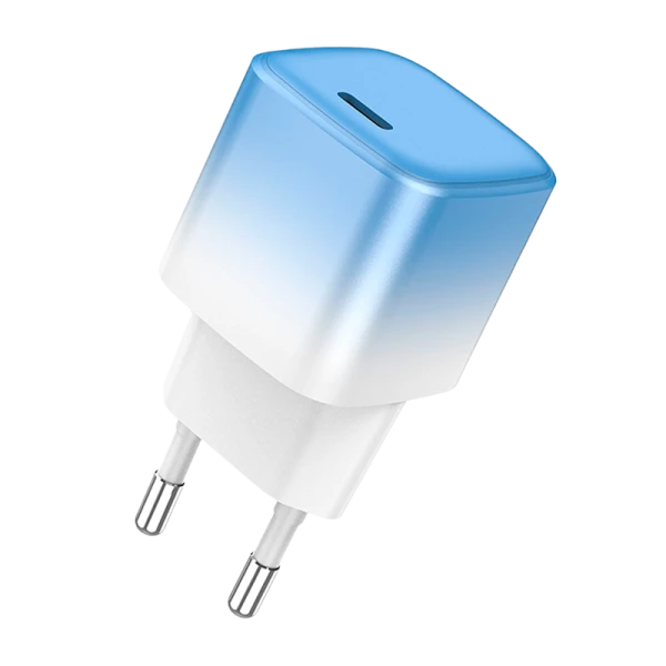 Сетевое З/У HOCO C101A Type-C 20W голубой (1/11/110)