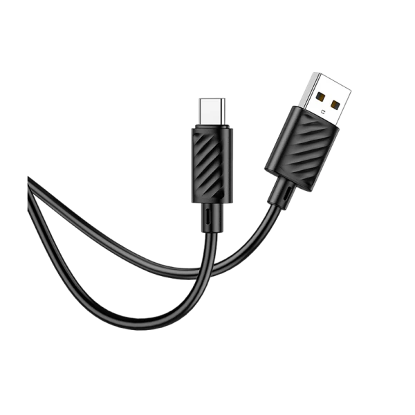 Кабель HOCO X88 USB (m)-Type-C (m) 1.0м 3.0A ПВХ черный (1/420)