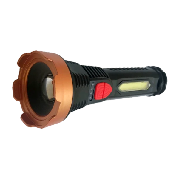 Фонарь универсальный Без бренда H-135 COB от аккумулятора ZOOM + Power Bank черный