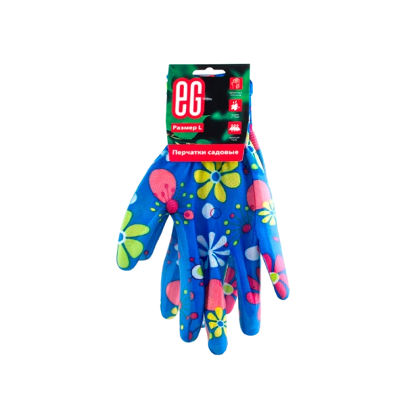 Перчатки Еврогарант/EG садовые L нитрил голубой (1/12/240)