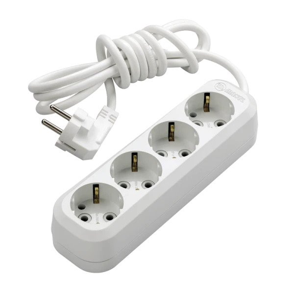 Удлинитель Makel 4р.С/З 16A 2.0м IP20 белый MGP152 (1/12)