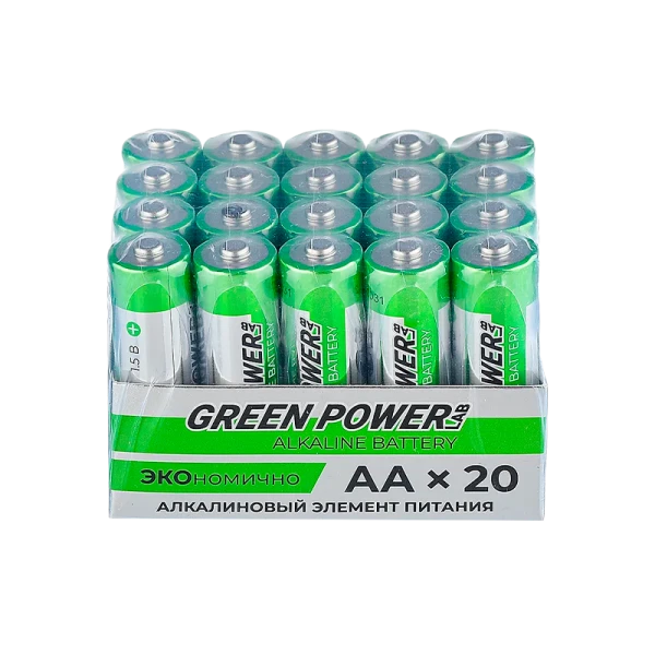 Батарейка GREEN POWERlab LR6 AA BOX20 Alkaline 1.5V (4/20/120/720)