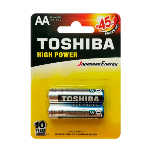 Батарейка Toshiba LR6 AA BL2 Alkaline 1.5V (2/24/288)