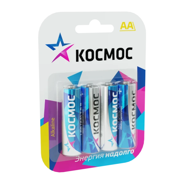 *Батарейка Космос Classic LR6 AA BL4 Alkaline 1.5V (4/48/576) 