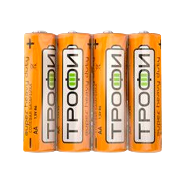Батарейка Трофи Super R6 AA Shrink 4 Heavy Duty 1.5V (4/60/1200/28800)