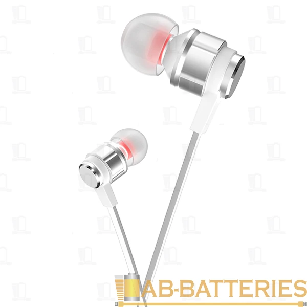 Наушники внутриканальные HOCO M85 с микр. серебряный (1/16/160)