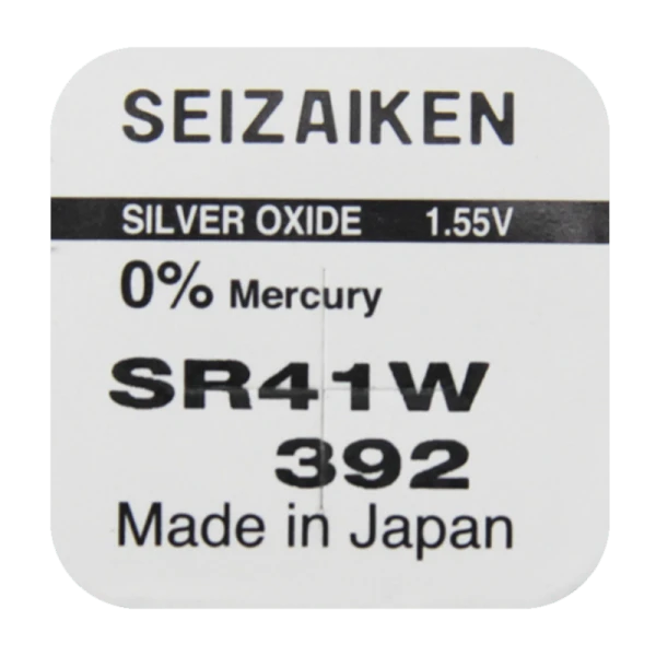 Батарейка SEIZAIKEN 392 (SR41W) Silver Oxide 1.55V (1/10/100/1000)