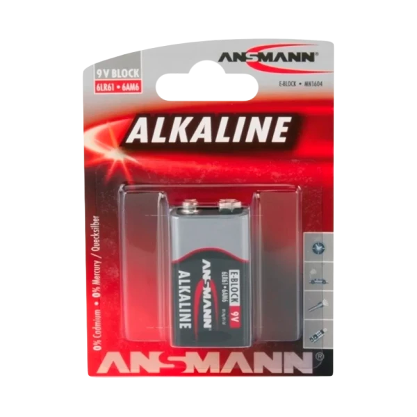 Батарейка ANSMANN RED&nbsp;&nbsp;6LR61&nbsp;&nbsp;BL1