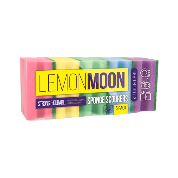 Губка Lemon Moon для посуды фреза 96х64х42 5 шт (1/72)