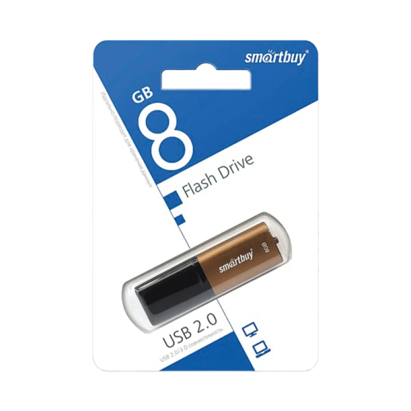 Флеш-накопитель Smartbuy X-Cut 8GB USB2.0 пластик коричневый