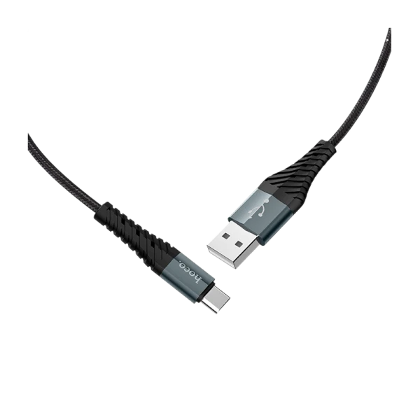 Кабель HOCO X38 USB (m)-Type-C (m) 0.25м 2.4A нейлон черный (1/31/310)