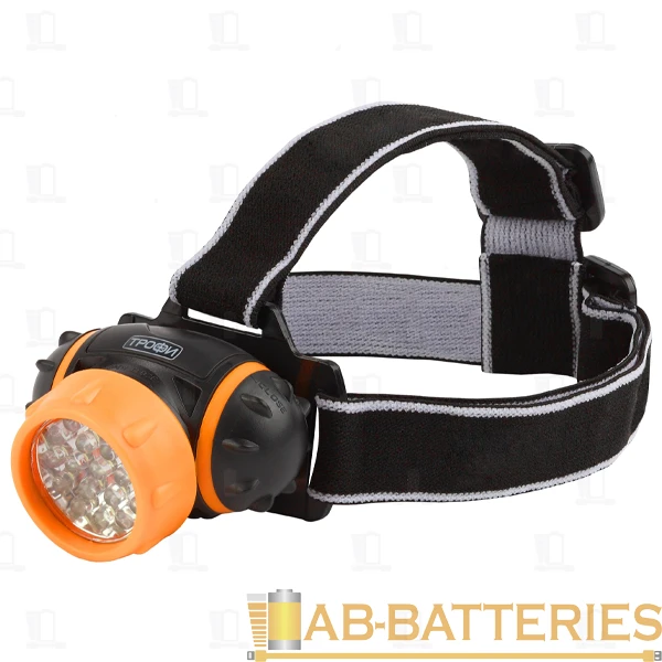 Фонарь налобный Трофи GB-302 7LED от батареек золотой (1/20/100)