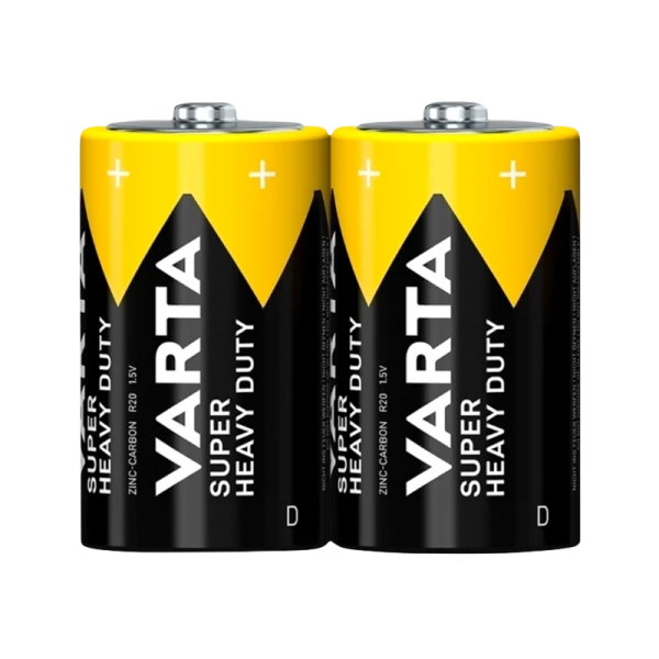 Батарейка Varta SUPERLIFE R20 D Shrink 2 Heavy Duty 1.5V (2020) (2/24/120)