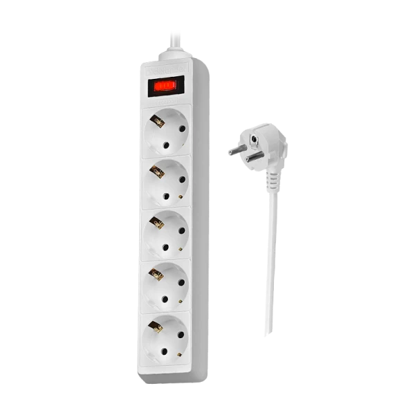 Сетевой фильтр Defender ES 5р.С/З 10A 125 Дж 5.0м белый (1/35)