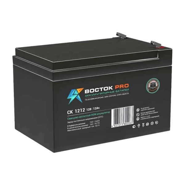 Аккумулятор свинцово-кислотный Восток СК 1212 12V 12Ah