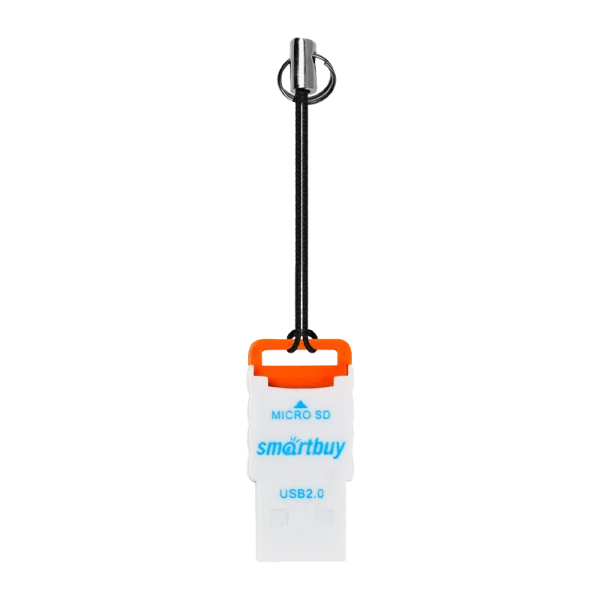 Картридер Smartbuy 707 USB2.0 microSD оранжевый (1/20)