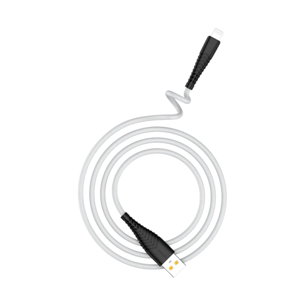 Кабель GFPower 19L USB (m)-Lightning (m) 1.0м 2.4A силикон белый (1/120/480)