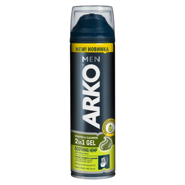 Гель для бритья и умывания Arko SOOTHING HEMP 200мл (1/24)