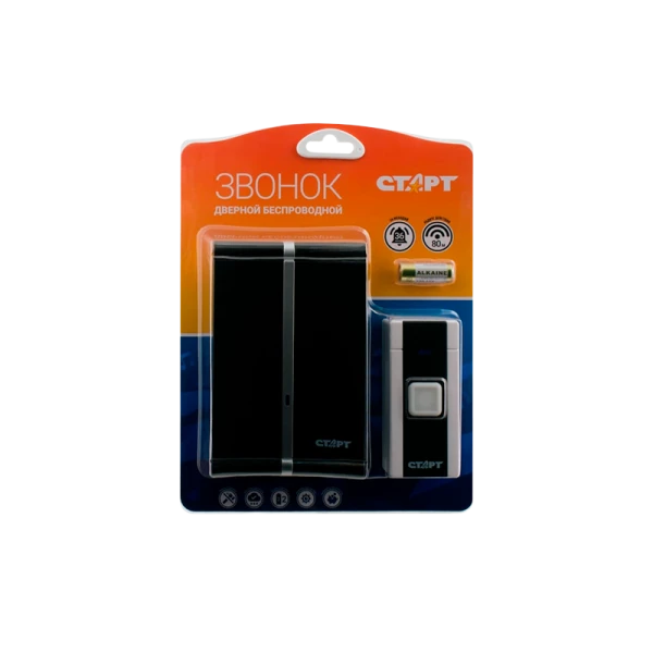 Беспроводной звонок Старт 004 черный (1/30/60)