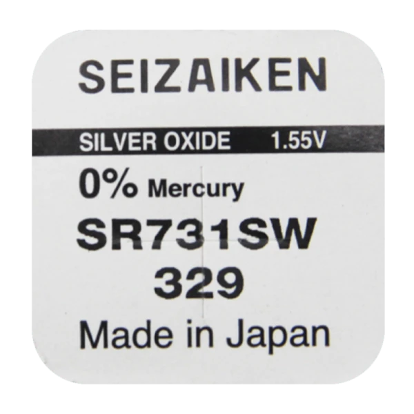 Батарейка SEIZAIKEN 329 (SR731SW) Silver Oxide 1.55V (1/10/100/1000)