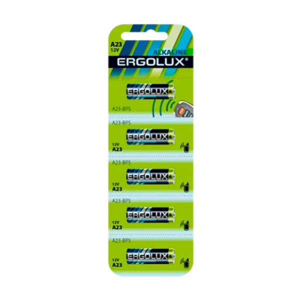 Батарейка Ergolux LR23/V23GA/A23/MN21 BL5 Alkaline 12V (5/60/480)