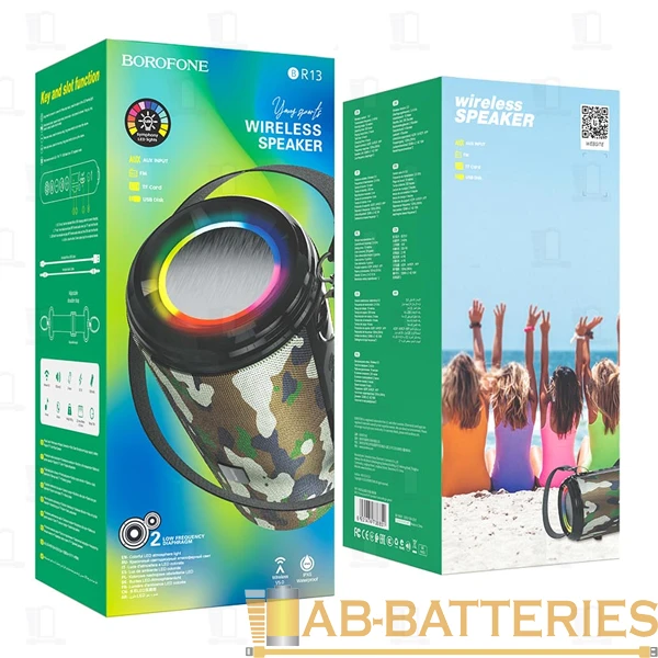Портативная колонка Borofone BR13 bluetooth 5.0 microSD камуфляж (1/30)