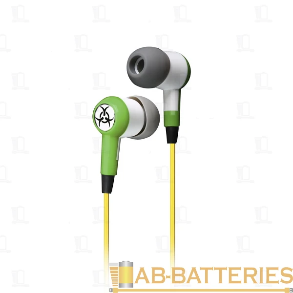 Наушники внутриканальные Smartbuy Toxic зеленый (1/50)