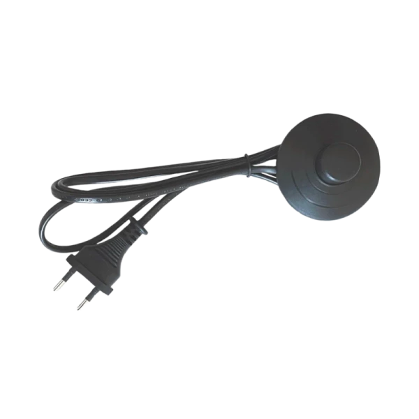 Кабель питания Прогресс для бра 1.7м 10A 2x0.5мм² с кнопкой черный (1/200)