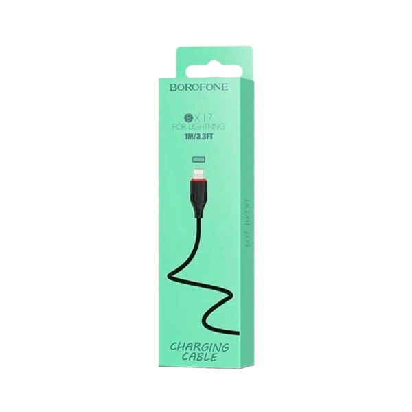 Кабель Borofone BX17 USB (m)-Lightning (m) 1.0м 2.4A ПВХ черный (1/648)