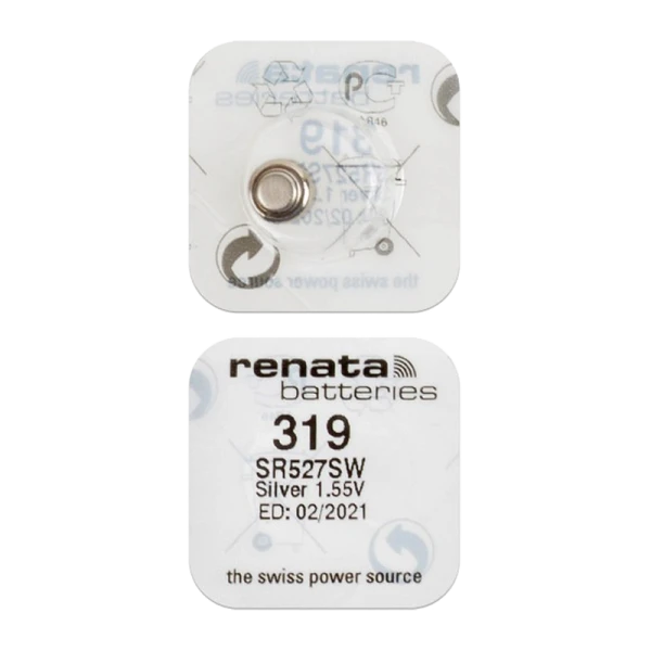 Батарейка Renata 319 (SR527SW) Silver Oxide 1.55V (1/10/100)