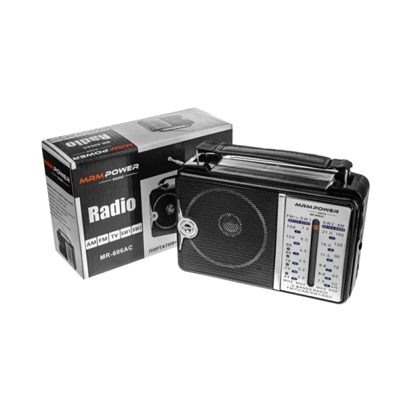 Радиоприемник MRM-Power MR-606AC пластик Jack3.5 черный (1/40)