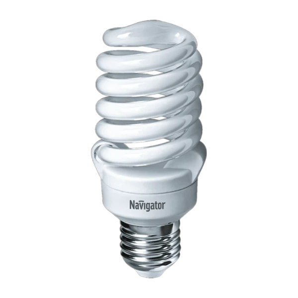 Лампа люминесцентная Navigator SF10 E27 20W 4000К 220-240V спираль (1/10/50)