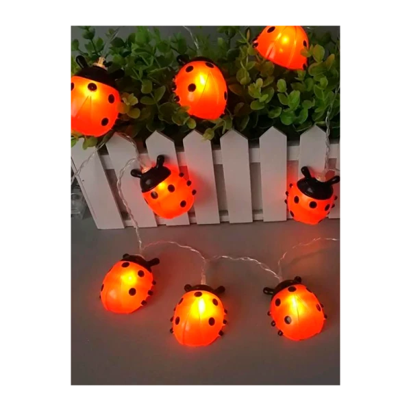 Гирлянда Космос "Божья коровка" 20LED уличная нить 1 режим красный (1/12)