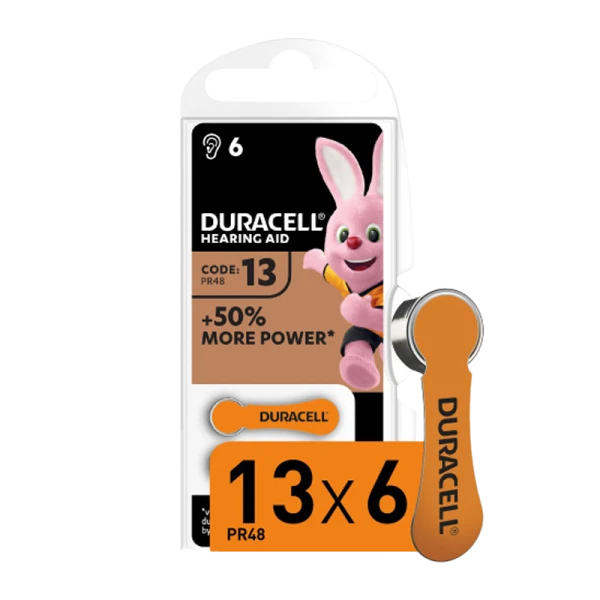 Батарейка Duracell ZA13 BL6 Zinc Air 1.45V (6/60/600)