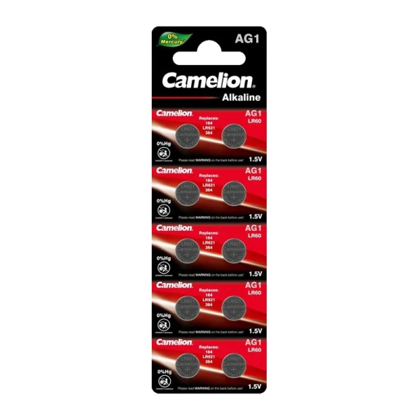 Батарейка Camelion G1/LR621/LR60/364A/164 BL10 Alkaline 1.5V (10/100/3600)