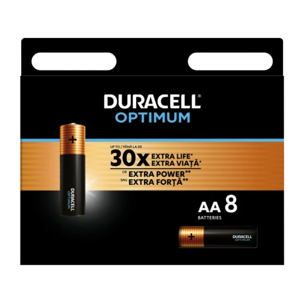 Батарейка Duracell Optimum LR6 AA BL8 Alkaline 1.5V (8/64)