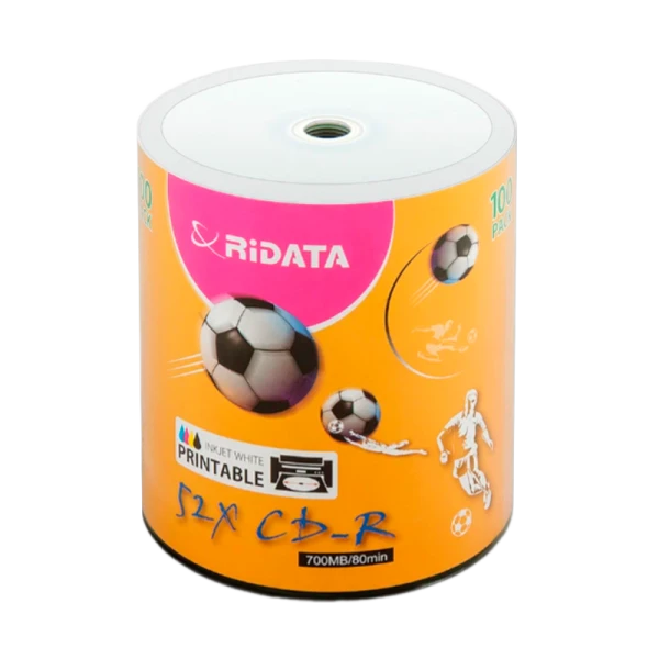 Диск CD-R RIDATA Full inkjet print 700MB 52x 100шт. (100/600)