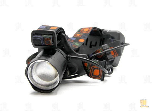 Фонарь налобный Без бренда XQ-218-P90 CREE от аккумулятора 3 режима+ZOOM черный