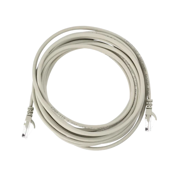 Патч-корд GoPower RJ-45 (m)-RJ-45 (m) 5.0м кат.5е ПВХ 26AWG CCA серый в пакете (1/50)