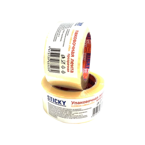 Скотч STICKY ПП 48мм*110м 38мкм упаковочный акрил прозрачный (1/36)