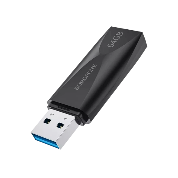 Флеш-накопитель Borofone Wonder BUD4 64GB USB3.0 пластик черный (1/40)