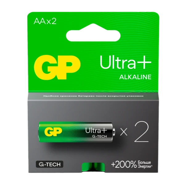 Батарейка GP ULTRA PLUS G-tech LR6 AA BL2 Alkaline 1.5V (2/20/160) R