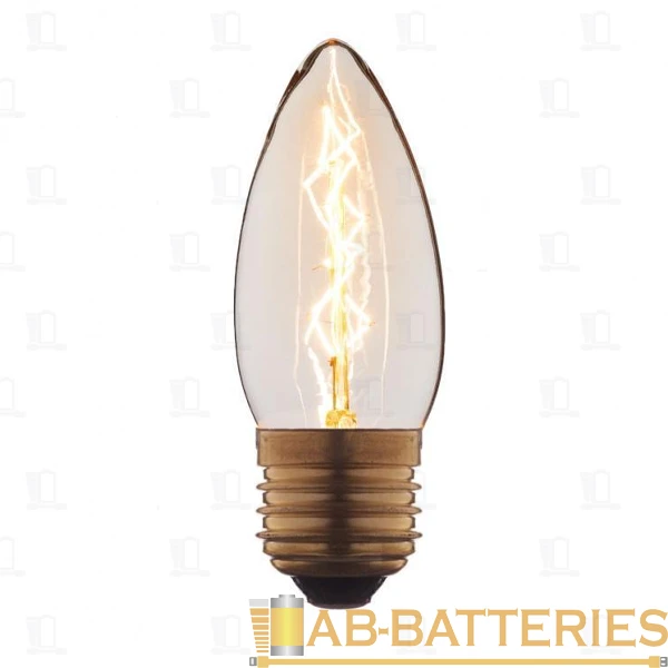 Лампа накаливания Eximpo E14 40W 220V свеча на ветру прозрачная