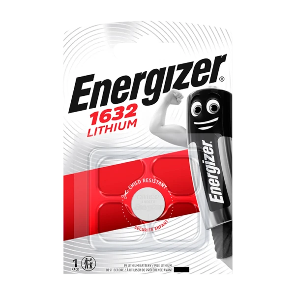 Батарейка Energizer CR1632 BL1 Lithium 3V (1/10/140)