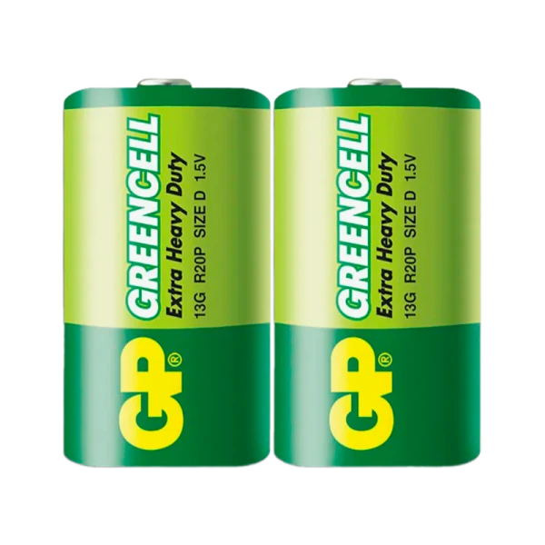 Батарейка GP GreenCell R20 D Shrink 2 Heavy Duty 1.5V (2/20/200)