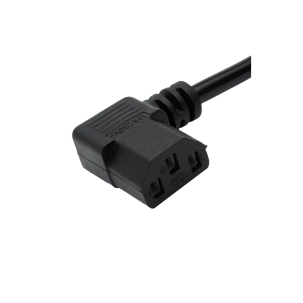 Кабель питания GoPower евровилка-C13 (f) 1.8м ПВХ 0.75мм угловой черный (1/100)