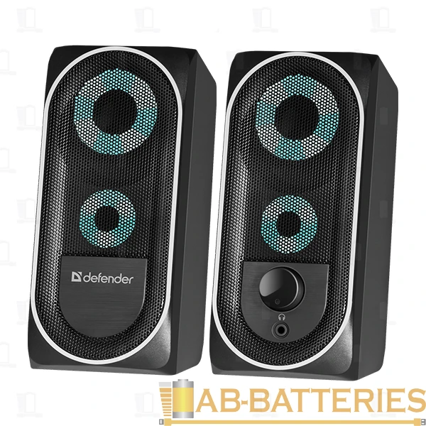 Колонки 2.0 Defender Solar 2 8W Jack 3.5mm черный (1/20)