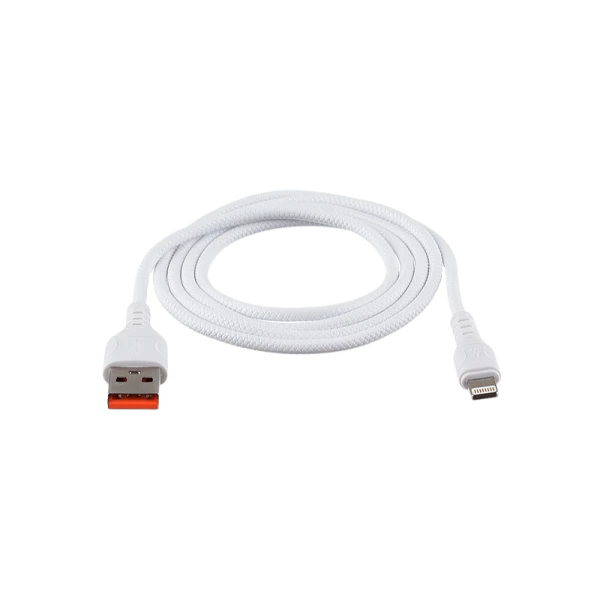 Кабель GoPower GP06L USB (m)-Lightning (m) 1.0м 2.4A ПВХ белый (1/200/800)