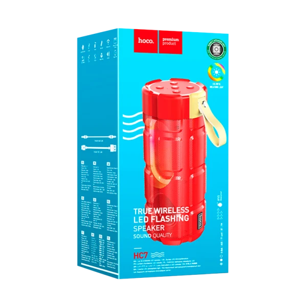 Портативная колонка HOCO HC7 bluetooth 5.0 microSD красный (1/30)