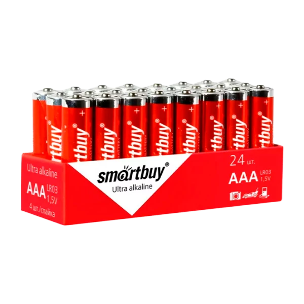 Батарейка Smartbuy LR03 AAA Shrink 24 Alkaline 1.5V (24/480)